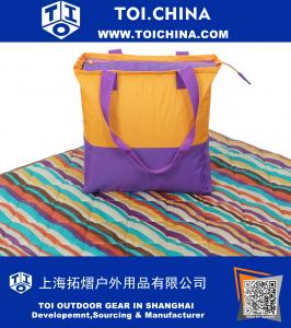 Manta de picnic Mat Manta de playa Hoja impermeable de Oxford Lavable a máquina Alfombra extra grande para la playa, acampar y actividades al aire libre, con una bolsa de asas