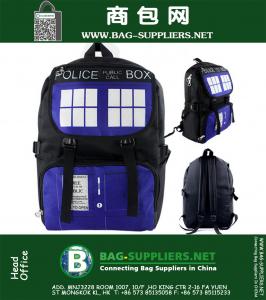 Police Box Waterproof Printing Mochila Militar para Meninas Adolescentes Sacos Escolares para Adolescentes