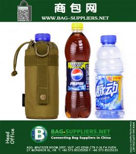 Al aire libre portátil ejército táctico Molle bolsa de la botella de agua de nylon bolsa de utilidad militar hervidor de agua paquete