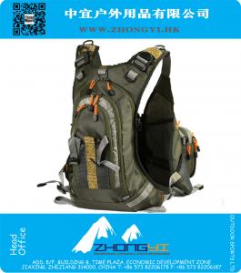 Bolso de la pesca impermeable de la mochila de la calidad Bolso de la pesca de la cintura al aire libre multifuncional Pesca verde del ejército Tackle Lure Bolsos de la bolsa