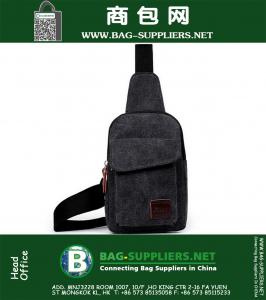 Bolso de pecho casual deportivo Lona pequeña espalda mochila paquete Multifuncional de espalda pequeña bolsa de mensajero hombre