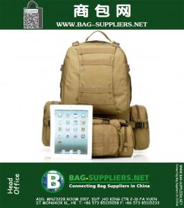 Тактический рюкзак Военный рюкзак Походный кемпинг Горный альпинистский рюкзак в сочетании с 3 мешками MOLLE