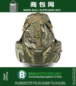 Tactical Camo Outdoor Mochilas militares mochila escalada senderismo bolsa de camping de gran capacidad, teflón impermeable resistente al desgaste