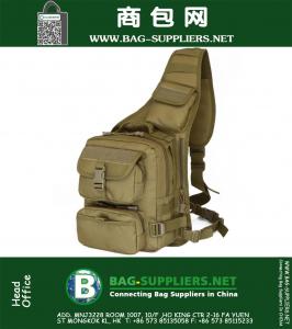 Homens de qualidade superior Nylon durável militar Tactical Shoulder Messenger Bag High Capacity Travel Hiking Outdoor Sport Chest Back Pack