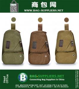 Vinage Men Waist Pack Messenger Bags Outdoor Travel Rucksack Hiking Sport Chest Bag Canvas Small Crossbody Men's Shoulder Bag