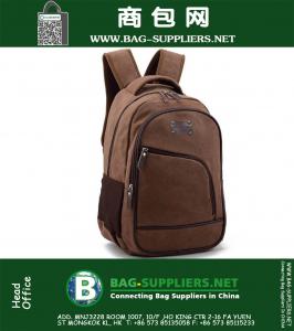 Vintage Backpack Solid Laptop Bag Men Women Bags Casual Canvas Charm Unisex Rucksack Military Hiking School Bag