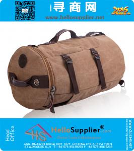 Vintage Large Capacity Canvas Sacos de viagem Bagagem Sport Bag Men Military Duffle Bags para Male Malas Para Viagem Coffee