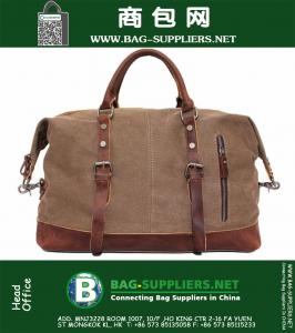 Bolsos de viaje de lona de los hombres de gran capacidad vintage Bolsos de deporte de equipaje militar ocasional del duffle