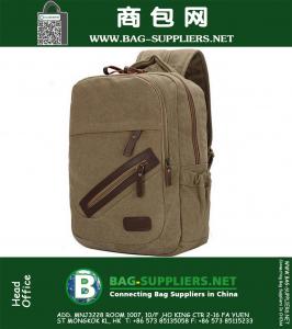 Mochila de lona de los hombres de la vendimia bolso de escuela de moda de calidad superior ocasionales al aire libre mochila de viaje bolsas de hombro
