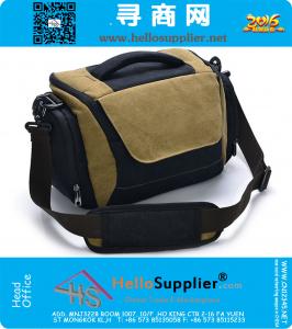 Vintage Shoulder Camera Bag Big Large Canvas Bag Pack Camera Crossbody Shoulder Bag for Nikon Security Gear Camera Pack Bag