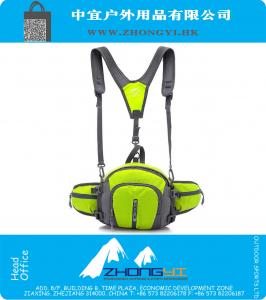 Waterproof Outdoor Hiking Multifunction Sports Waist Bag Water Bottle Bag Unisex Shoulder Slung Bag Running Waist Bag
