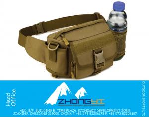Impermeável Tactical Men Waist Bag Hip Package Pochete Outdoor Sport Casual Fanny Pack Caminhada Viagem Exército Waist Pack Shoulder Bag
