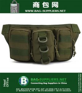 Bolsos impermeables de la cintura de los hombres tácticos Paquete de la cadera Pochete Deporte al aire libre Fanny Pack ocasional Viaje de senderismo Gran paquete de la cintura del ejército