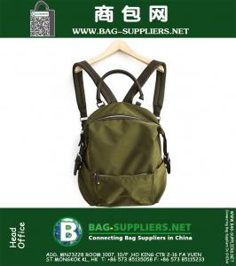 Women Nylon Backpack Army Green Black Waterproof Travel Bags High Quality Big Capacity Rucksack